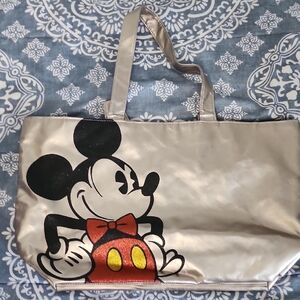 Disney Parks Mickey Mouse Silver Tote Bag